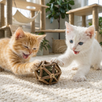 Interactive Cat Ball Toy – Chasing, Rolling & Batting Play Toy for Cats & Kittens – Interactive Natural Play Toy | Longer-Lasting Fun Than Catnip | Fruity Aroma | Plant-Basedy than Catnip | Plant Based Build |