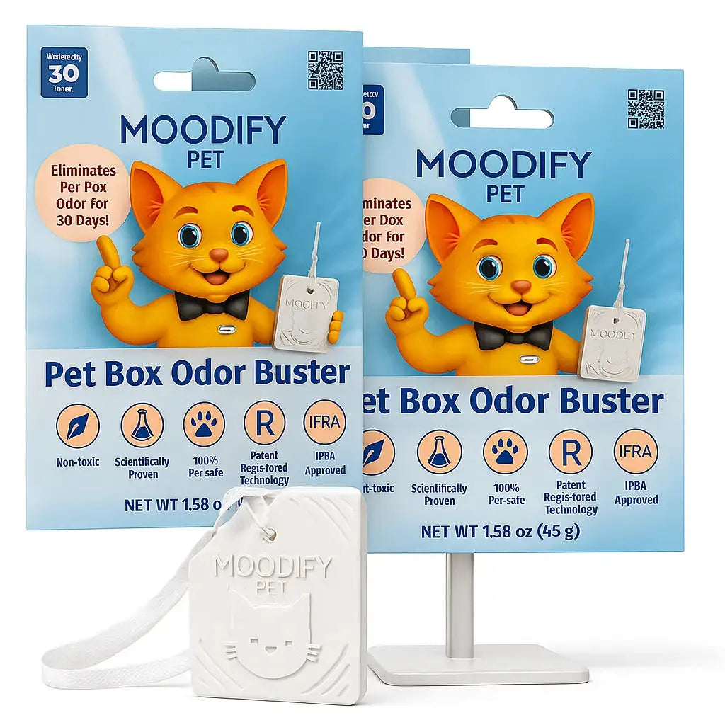MoodifyPet Multi Cat Litter Odor Eliminator 6 pack for Homes with Multiple Cats