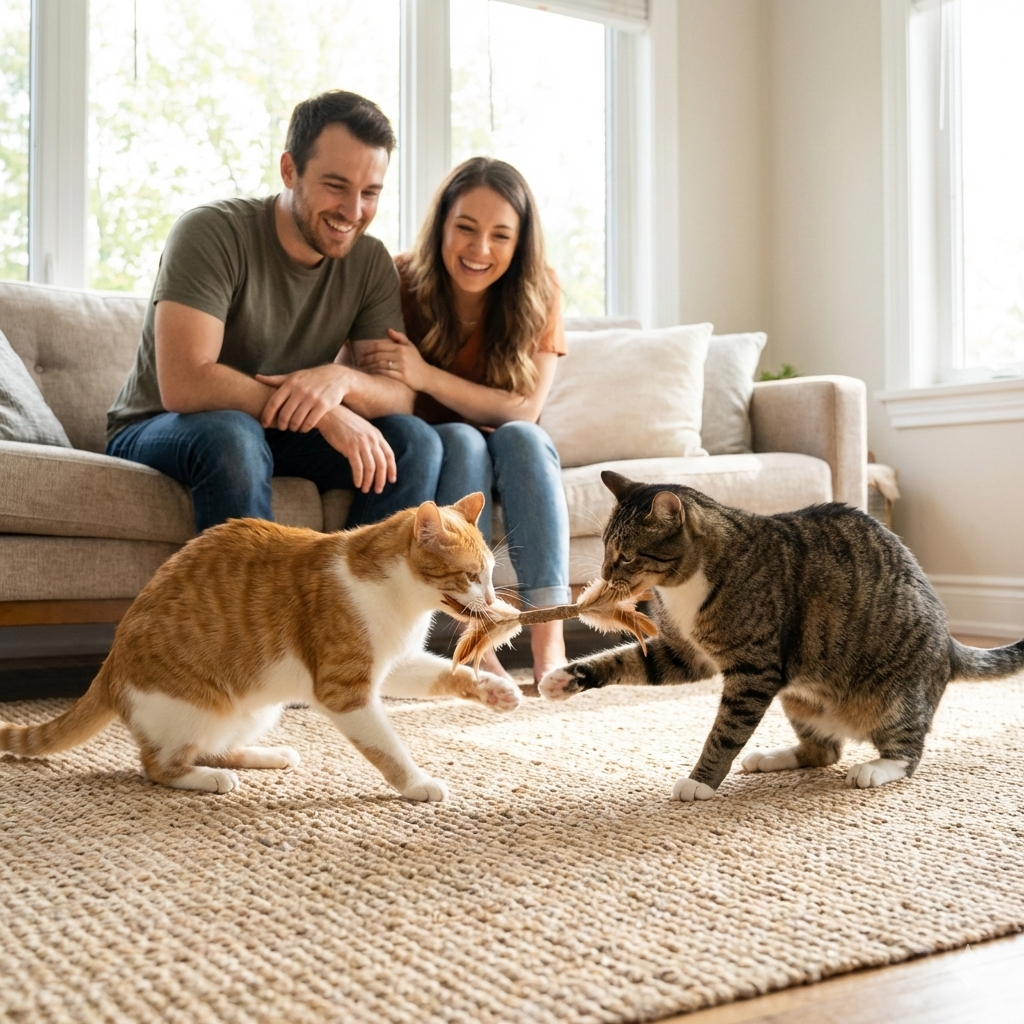 Cat Toy _ Caterpillar and Feathers
