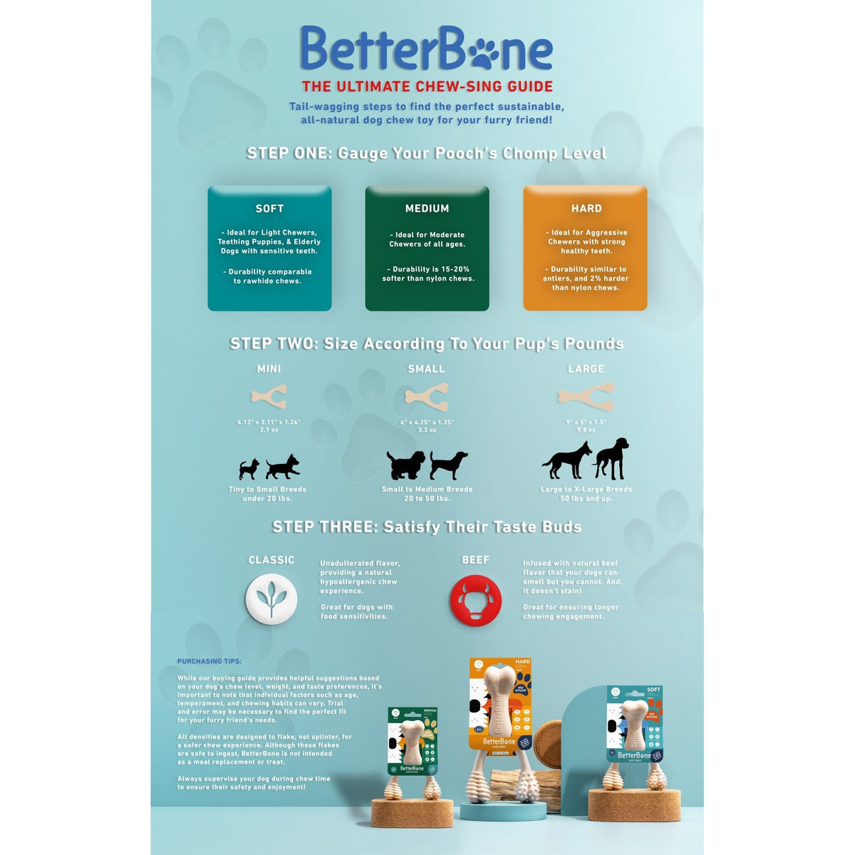 BetterBone Medium Density - Perfect for medium to strong chewers! Natural, healthier, safer. - zooneepet.com