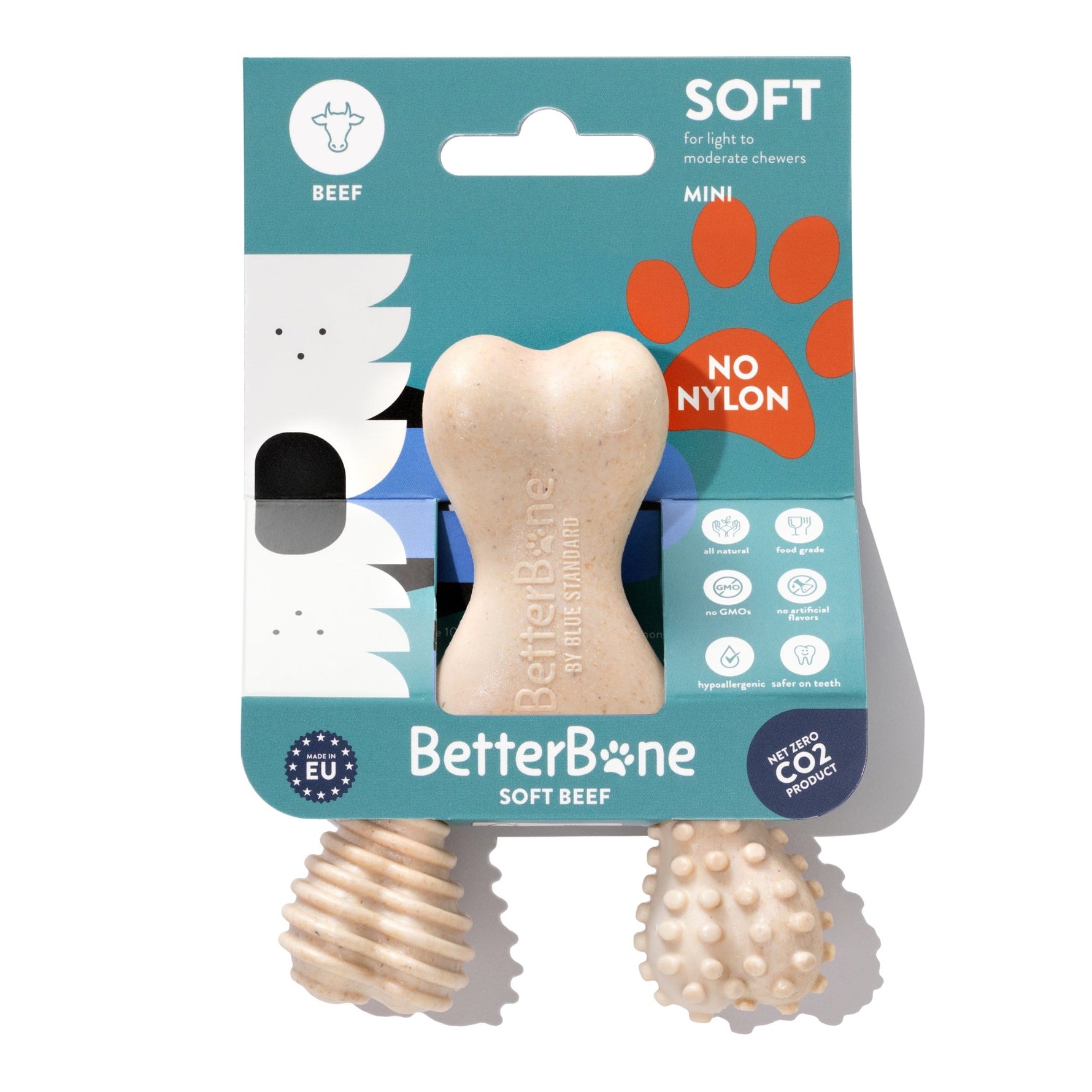 BetterBone SOFT Density - All - Natural, Perfect for teething Puppies, Older dogs, LIGHT chewers - zooneepet.com