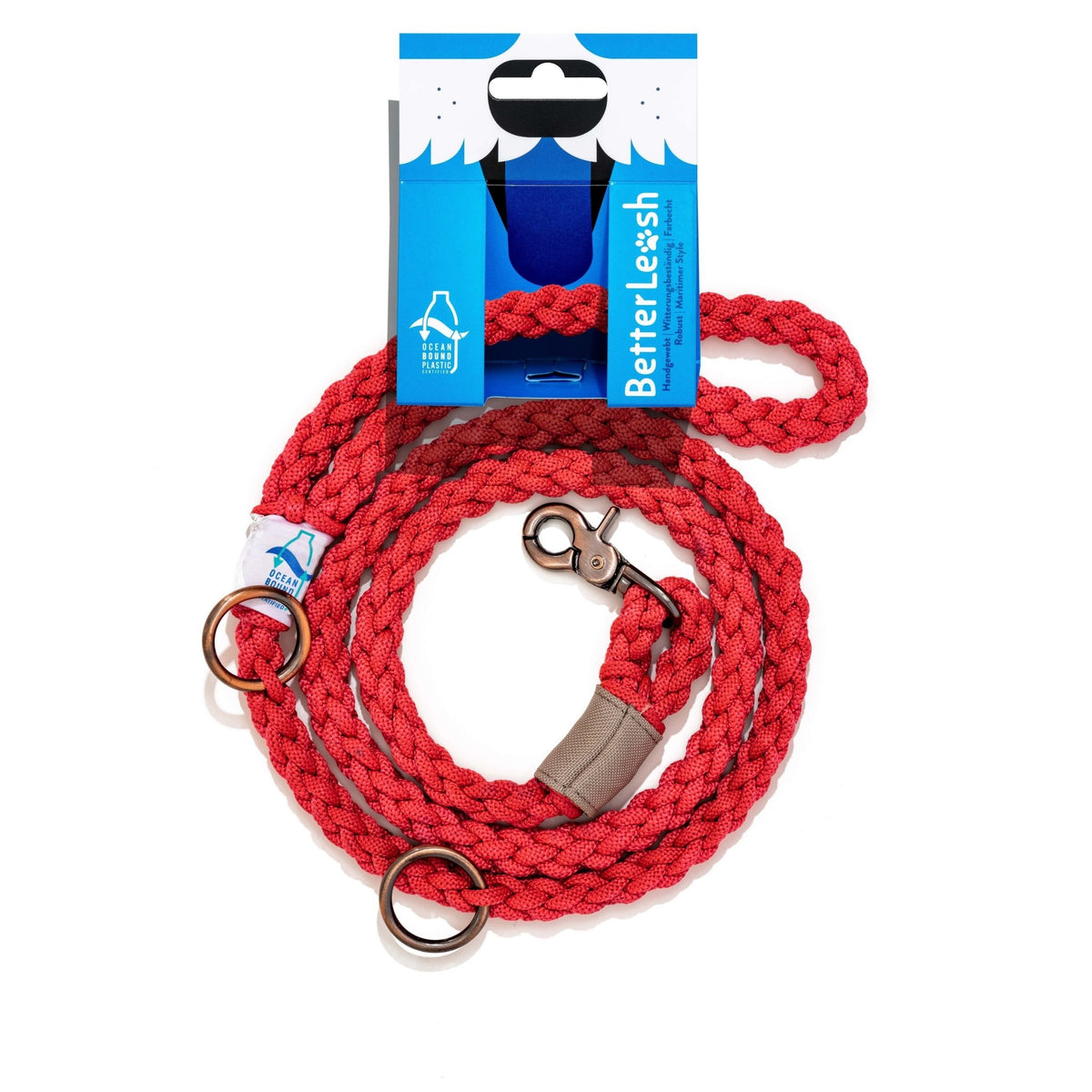 BetterLeash - 100% Fairtrade Recycled Ocean Bound Plastic Dog Leash - zooneepet.com