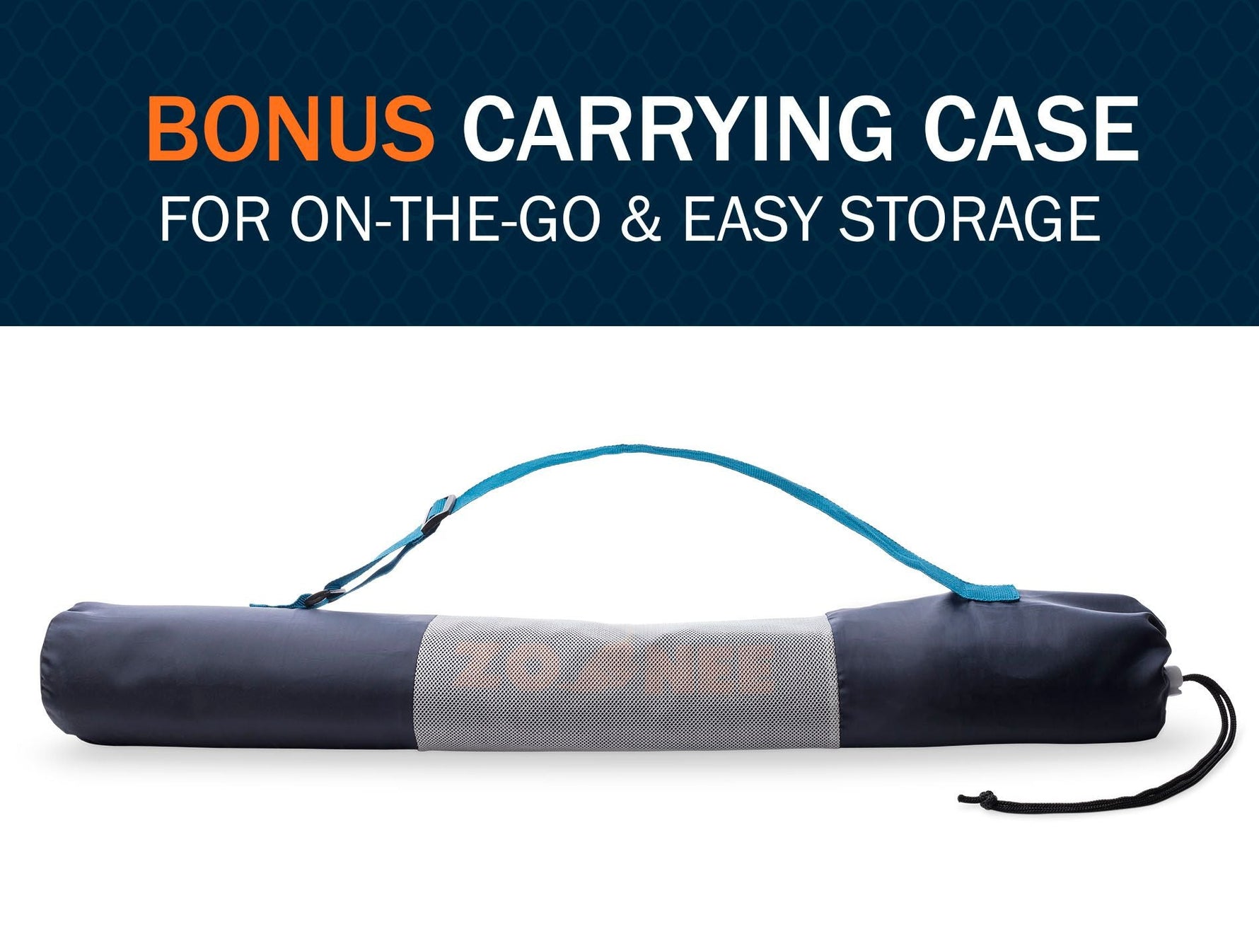 Bonus carrying case for on-the-go and easy storage